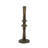 Set of 2 Sculptural Black Iron Candle Holder, S: 3.9x3.9x13.8" L:3.5x3.5x11.2"