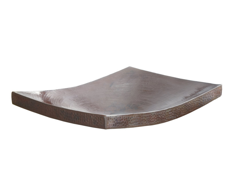 Maestro Kohani Hand Hammered Rectangular Vessel Bathroom Sink, Antique Copper