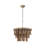 Vintage Brown 5 Light Boho Tassel Chandelier
