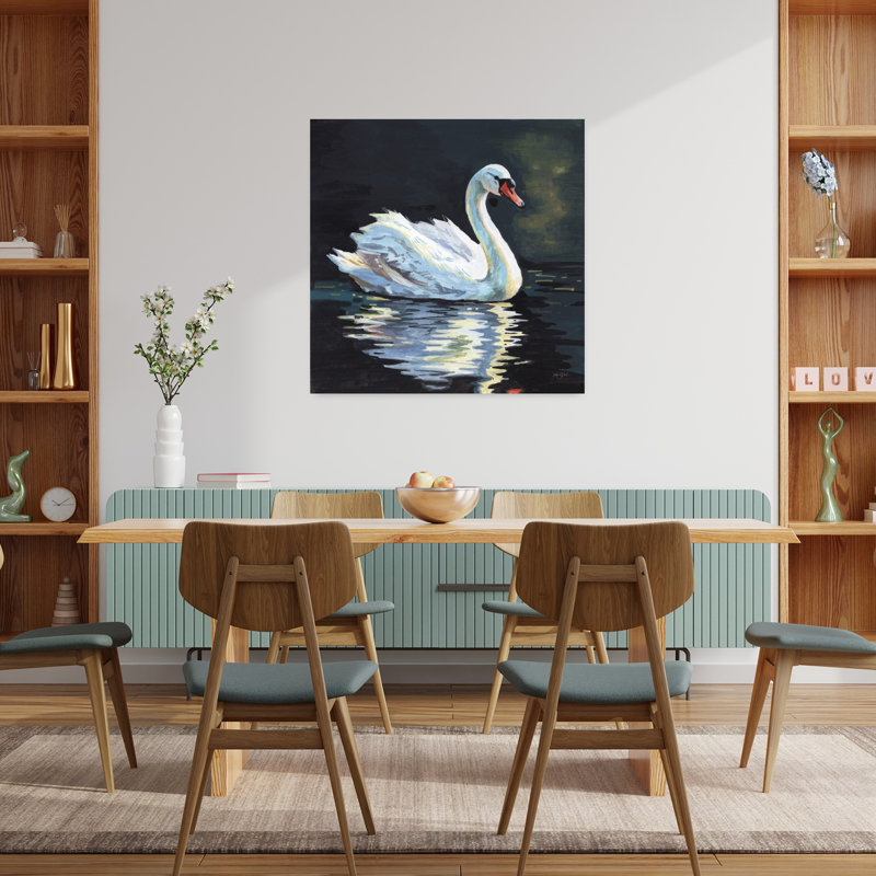 «Glide Elegant Contemporary Serene Contemporary Bird Wildlife», reproduction d'art murale, 36" H x 36" W