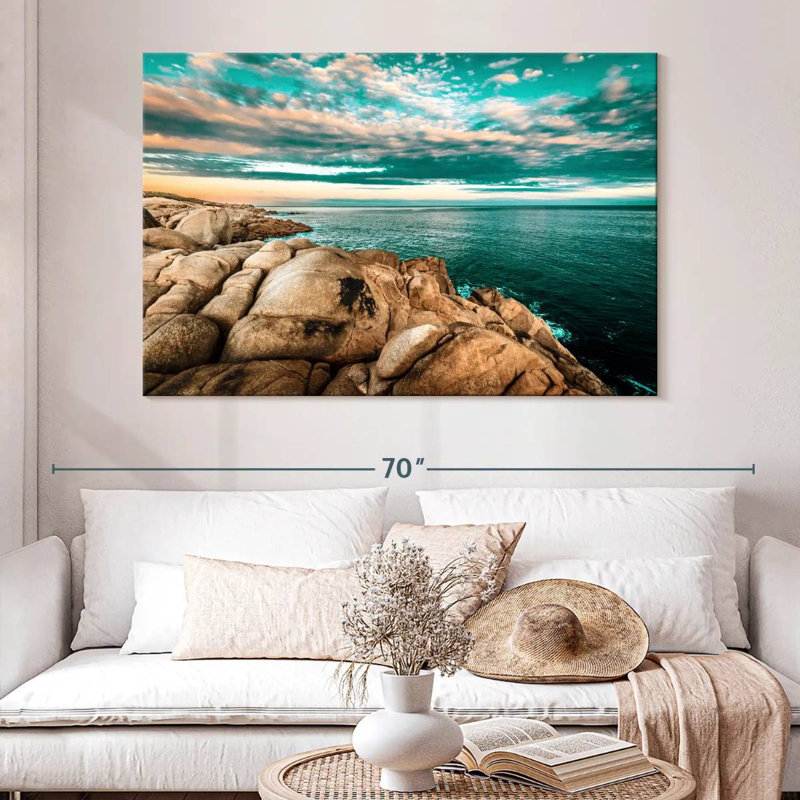 Gillard, paysage marin spectaculaire, H 34 po x l 51 po