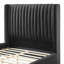 Structure de lit double avec tête de lit en velours côtelé et lattes en bois - aucun sommier noir requis pour un style grand lit-1305653479-1305653478