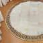 Tapis rond de style toscan rond, tapis rond fait à la main à motif de clé grecque, tapis décoratif rond sur mesure_Round 7 pi-149372885