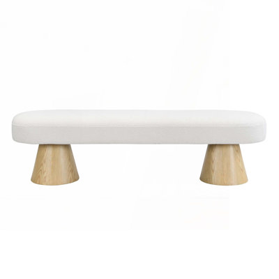 Boucle Upholstered Bench for Dining Room,Bedroom End of Bed Entryway Bench by Corrigan Studio