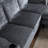 Sofa For Three, Solid Wood Frame, Chenille Fabric, Side Pocket, With Two Cup Holders, Footstool With Storagestorage Sofa /Living Room Sofa Cozy Sectional  Sofa-1524656411