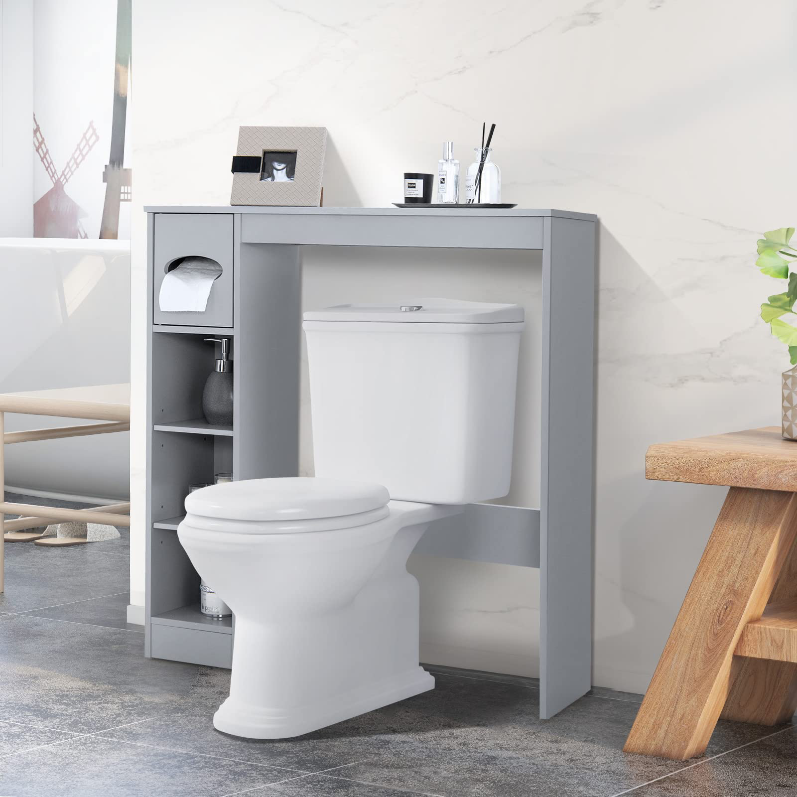 17 Stories Layle Freestanding Over The Toilet Wayfair.co.uk