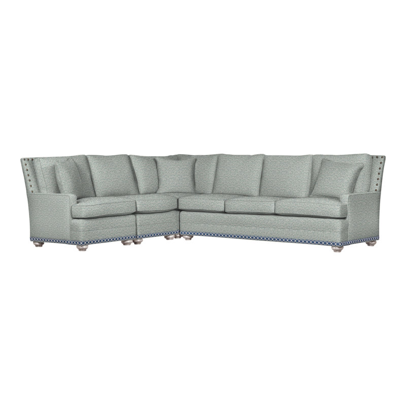American Bungalow 4-Piece Riverside L-Sectional, Yes, Dove Gray, Tuck Water