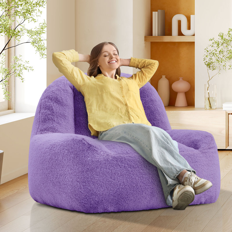 Chaise rembourrée 40 po, Boucle mauve