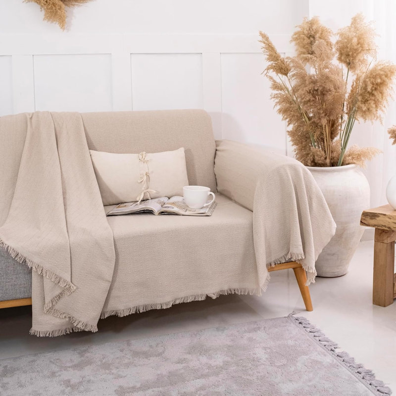 Cotton Box Cushion Sofa Slipcover