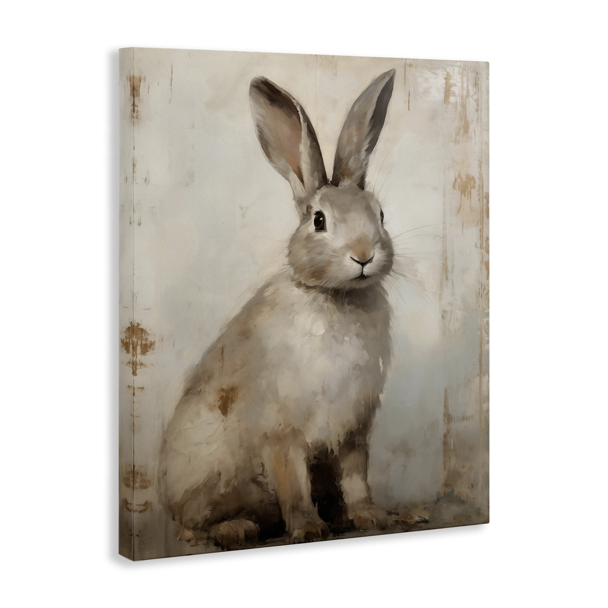Trinx Natural Rabbit Portrait Canvas Wall Art by Arlington Prints | Wayfair