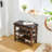Shoe-Changing Bench With Seat And Open Shelves