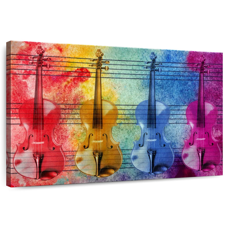 Violons colorés Abarca, H 30 po x l 45 po