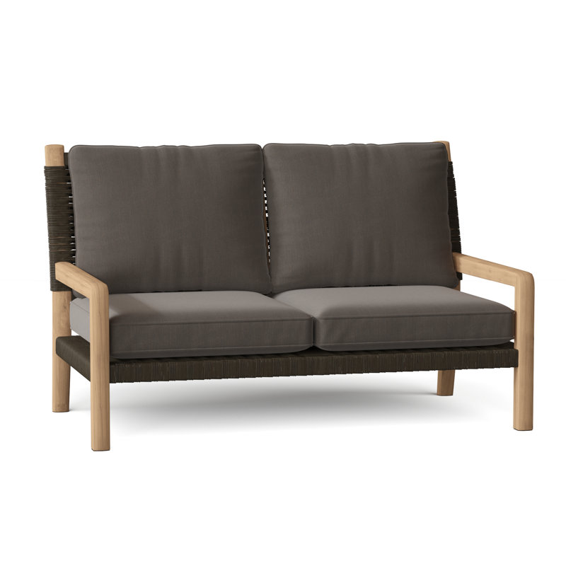 Hudson Outdoor 2 - Seat Loveseat, Hudson Charcoal Lace, Perigold Direction Dew