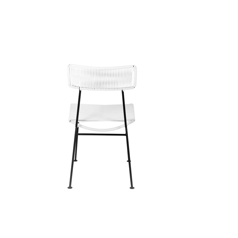 Chaise Hapi, Blanc / noir