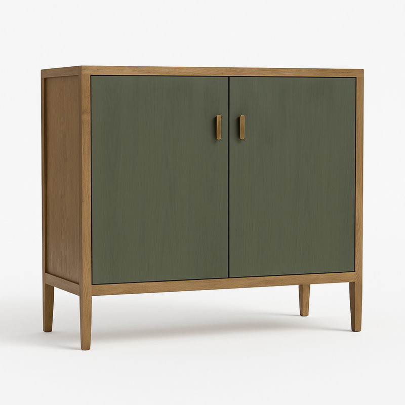 Gussman Accent Cabinet, Gold, Olive/Brown
