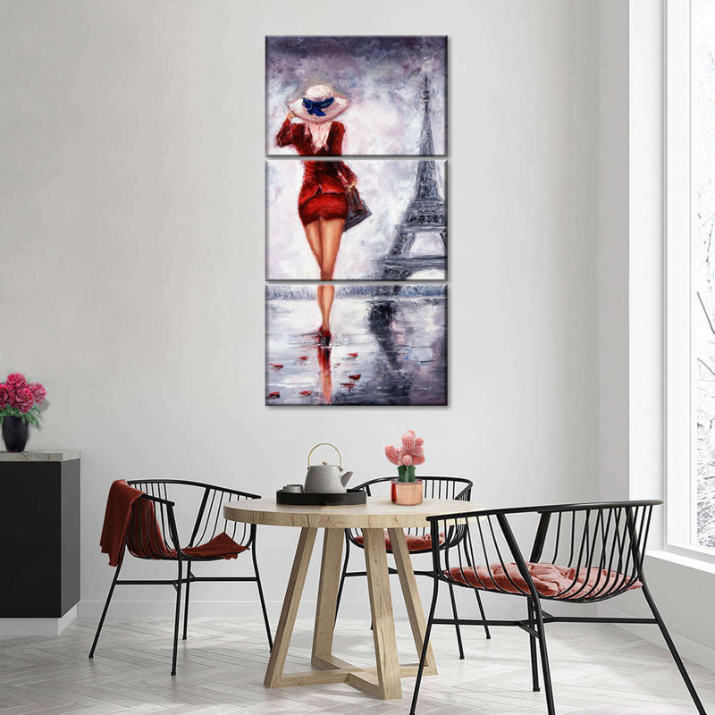 Reproduction d'art sur toile Fashion, H 27 po x l 12 po x P 1 po