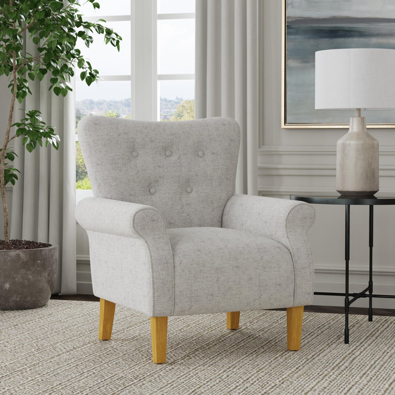 Aret Upholstered Armchair, Brown