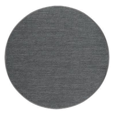 Machine Washable Solid Gray Area Rug