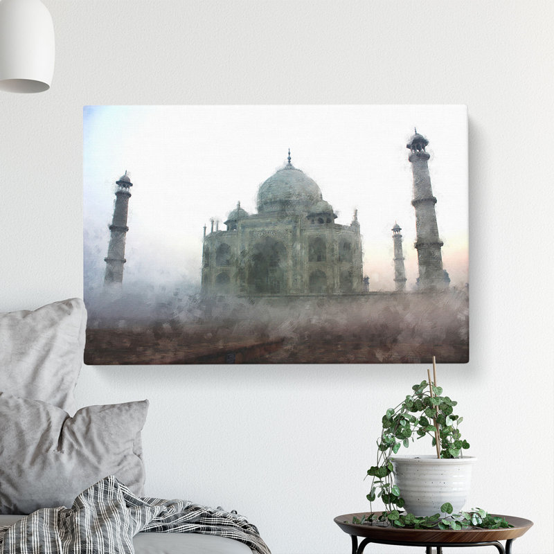 Mist Over The Taj Mahal In India - Wrapped Canvas, 50cm H x 76cm W x 3cm D
