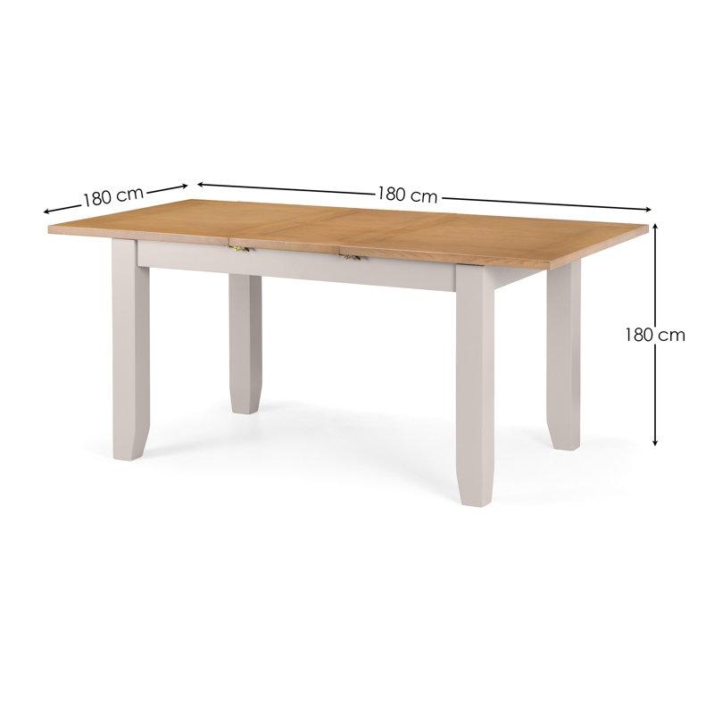 Port Mahon Extendable Dining Table, Oak/Elephant Grey