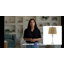 Lampe de table en résine blanche Boho de 26 po avec abat-jour tissé à la main Arcola-104561499