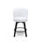 MINCETA 360° Swivel Bar Stools Set of 2, 26 Inch Counter Height Bar Stool with Shell Backrest, PU Leather Upholstered Bar Chair with with Footrest, for Kitchen Island, Home Bar, White-1176753368