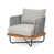 Gray Cushion/Teak Frame