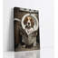 Beagle Reading Newspaper - Wrapped Canvas Print
