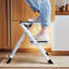 Step Ladder 2-Step 150kg Capacity, Folding Steel Ladder with Wide Anti-Slip Pedal, Sturdy Step Stool for Adults Toddlers-1023673645