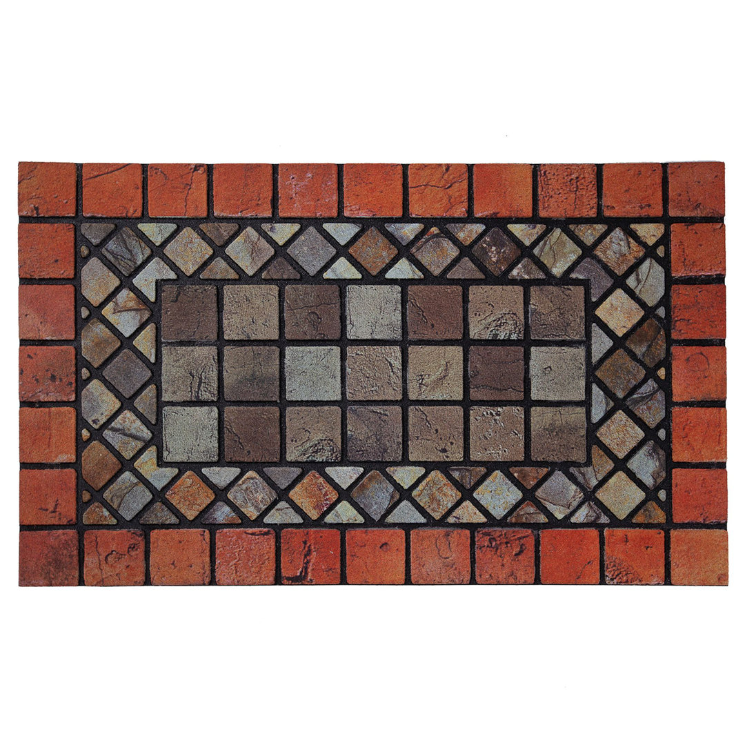 Recycled Rubber Elegant Tile Doormat