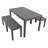 Roann Rectangular Table with 4  Bench Garden Set Coffee