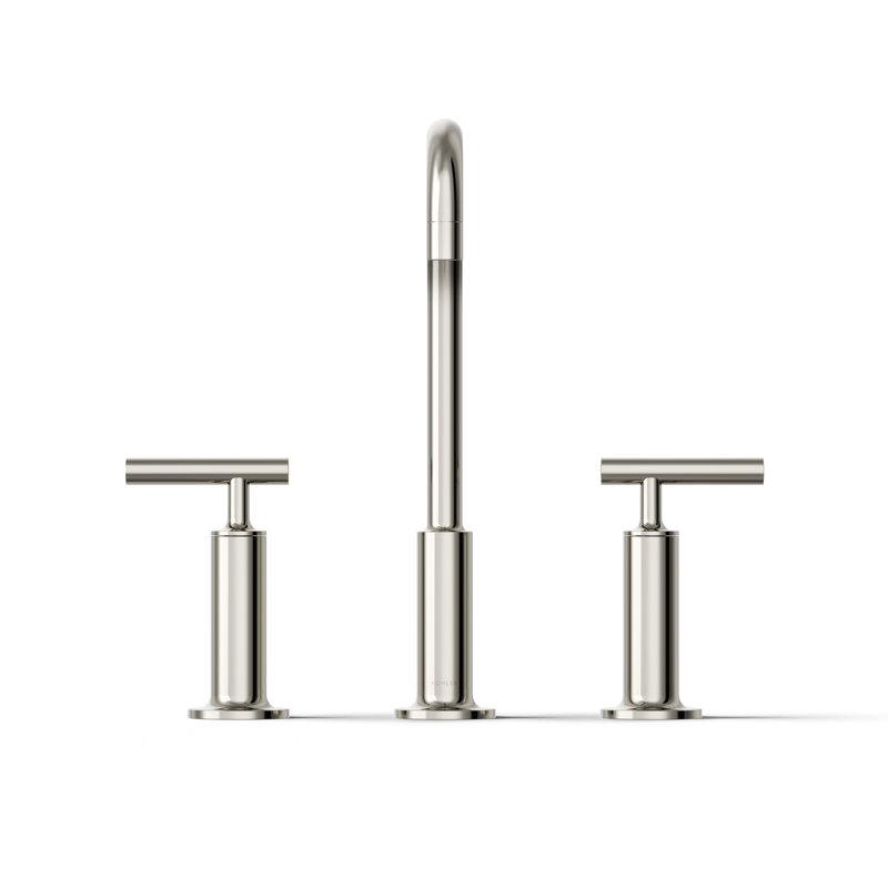 Purist Widespread Bathroom Faucet, Vibrant Polished Nickel