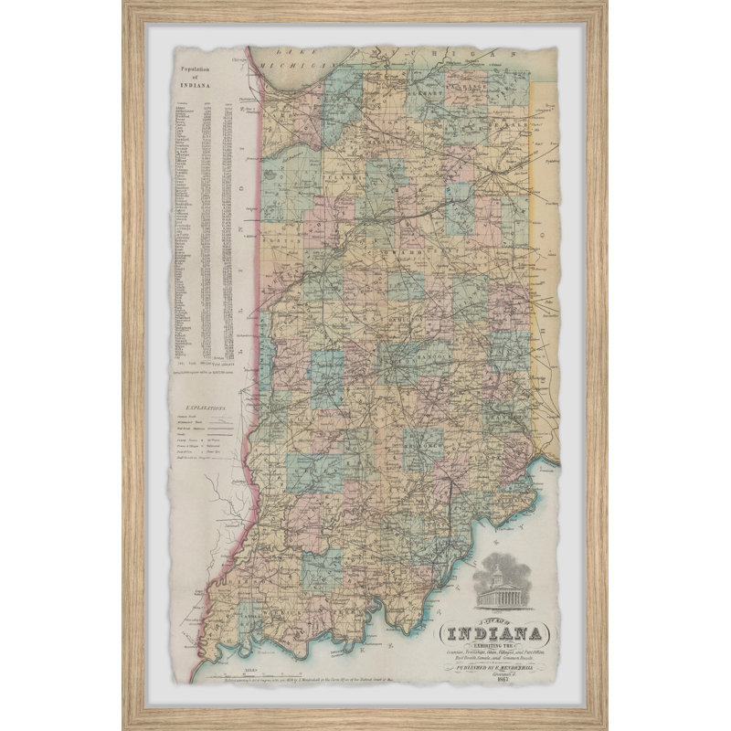 «Colorful Indiana», reproduction de cadre photo sur papier, H 12 po x l 8 po