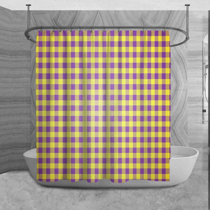 Rideau de douche Pinuccio Gingham, H 84 po x l 70 po