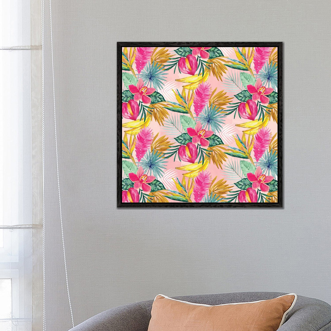 Tropical Pink von Sara Berrenson - Galerie-verpackte Leinwand Giclée auf Leinwand