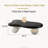 47 Inch Cloud Shaped Coffee Table with 3 Ball Legs, Black Top White Legs-1261804573-1261804553-1261804559