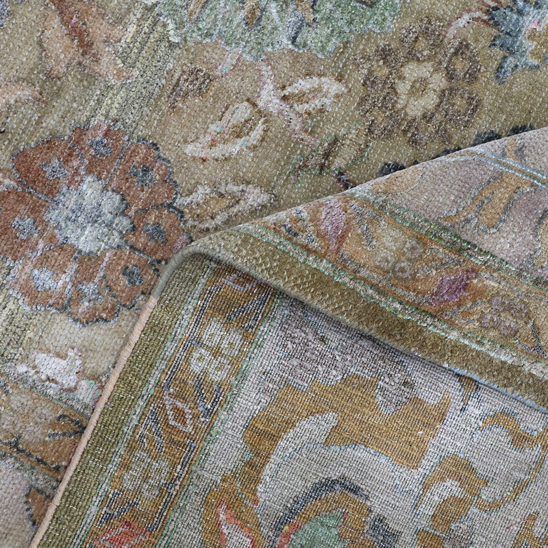 Brown Alchemy Traditional Wool Silk Blend Rug - 8'10" x 12'6"