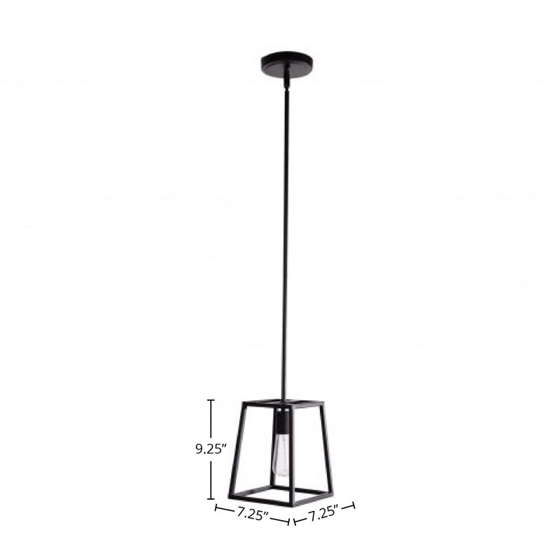 Luminaire suspendu noir à 1 lumière Yashira