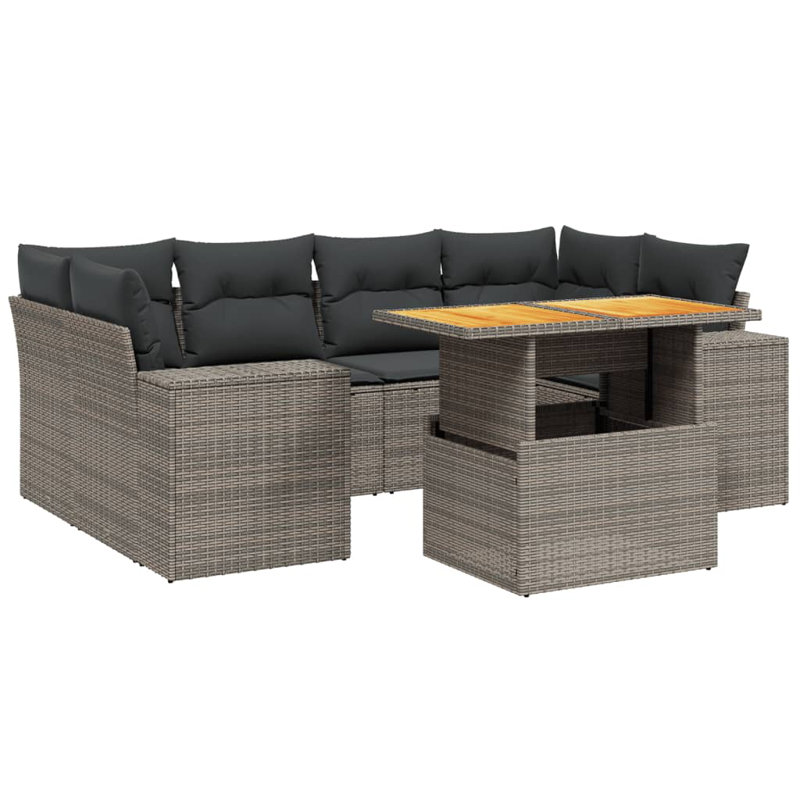 Vidaxl Garden Sofa Set Grey