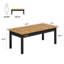Table de salle à manger pour 4 à 6 personnes, table de cuisine rectangulaire de 62 pouces avec pieds en bois massif-214732198-214732197