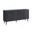 Buffet de style Mid-Century 65 po avec 8 tablettes réglables gris anthracite Jodie-1606790365