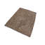 Tapis brun en laine fabriqué à la main de conception unique 5 pi 8 po x 7 pi 11 po Kilim Loyalti
