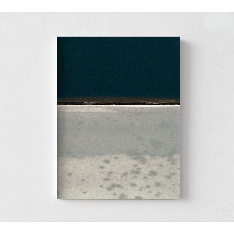 «Blue and Grey Horizon Extra Large Wall Art Abstract», impression encadrée de paysage abstrait, reproduction d'art encadrée abstraite surdimensionnée