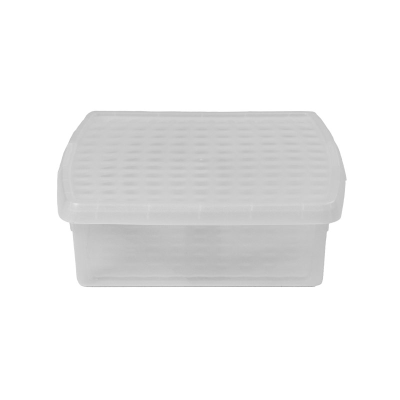 Wham Clip Square Plastic Storage Boxes with Secure Clip Lock Lids Clear/Clear/Clear
