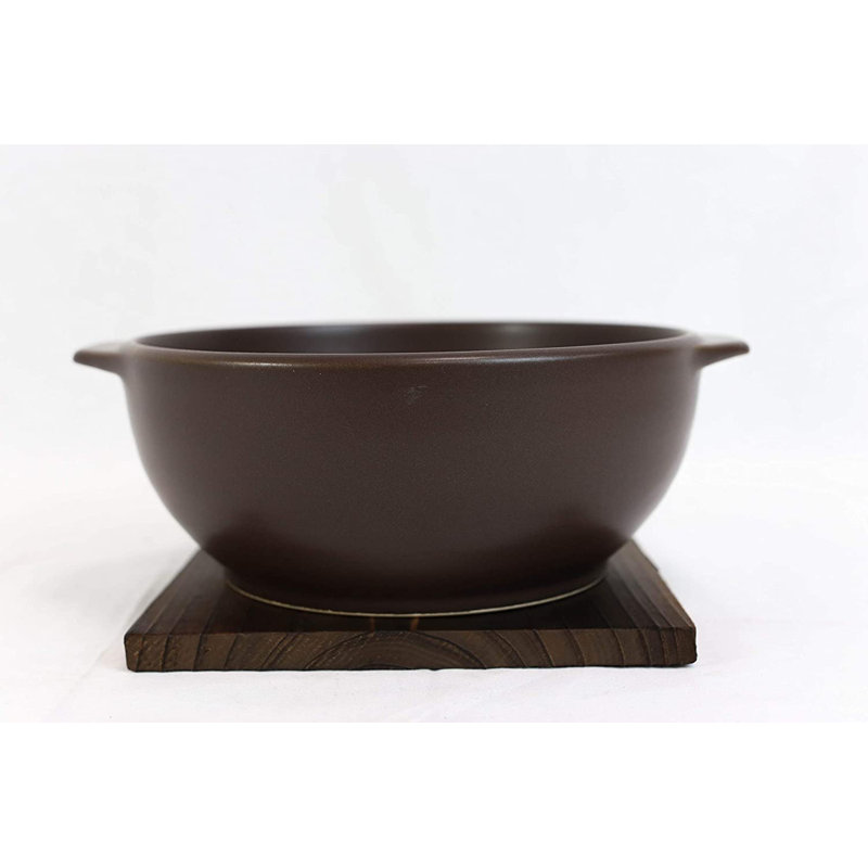0,96 pte Cocotte ronde en céramique, Brun