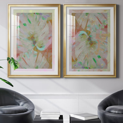 Retro Palms I - ensemble de 2 reproductions d'art