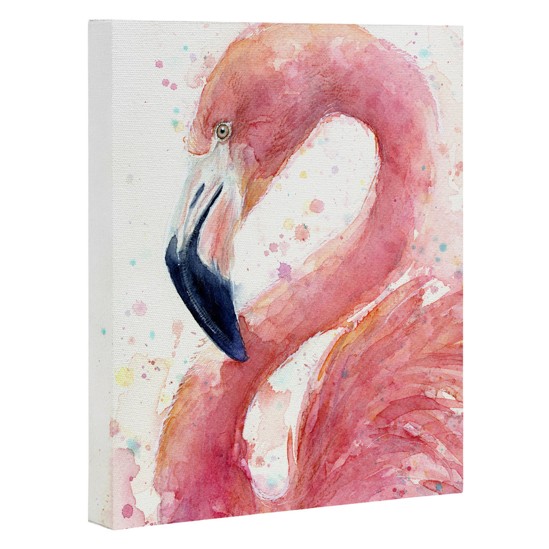 " Pink Flamingo Flamingo " by Olechka Society6 Mat 