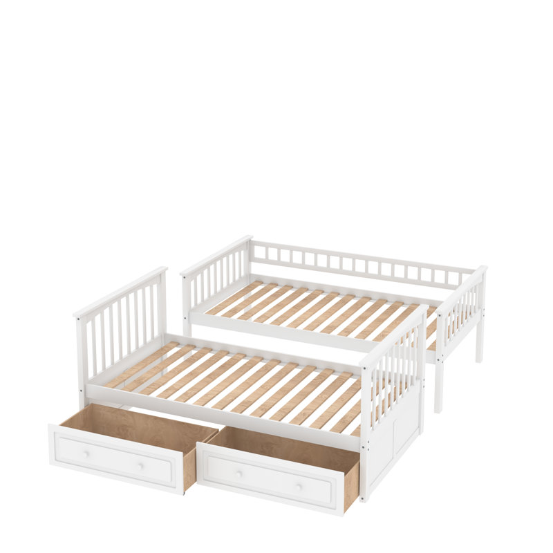 Gilba Kids Twin Over Twin Bunk Bed, White