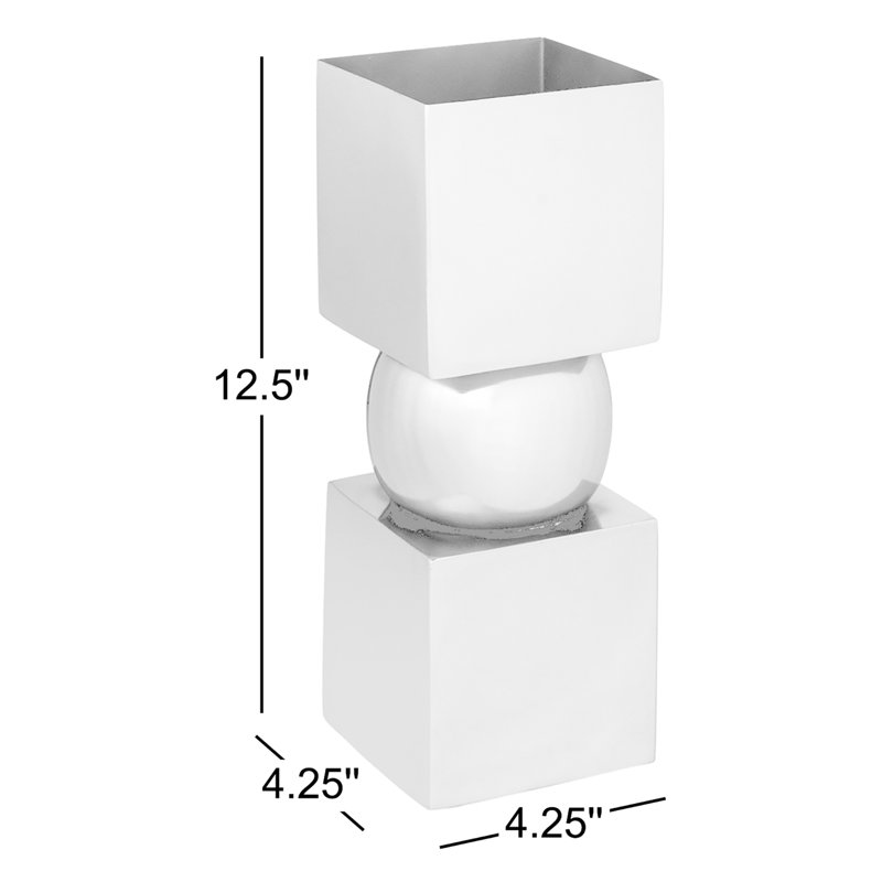 Vase Iron Square, Blanc