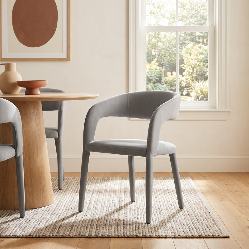 Freestyle Vegan Leather Dining Armchair, Gray